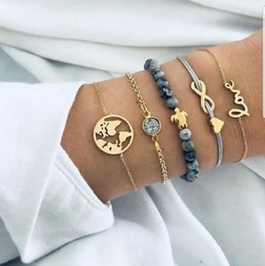 Cute 5 pieces set of women love, Tuttle bracelet